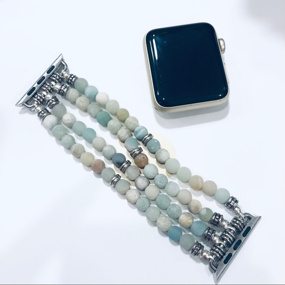 {HELENA} Apple Watch Band boho beaded stone strap - Picture 7 of 8